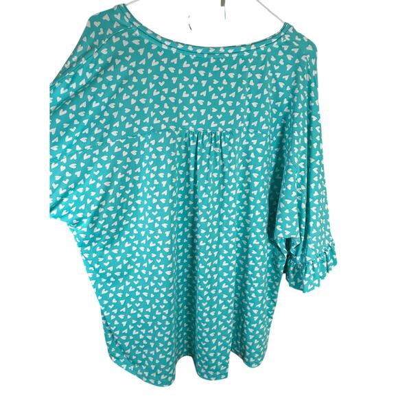 Lulu B Tunic Top Womens 1X Resort Wrinkle Free Beach Preppy Country Club Boho - Picture 5 of 13